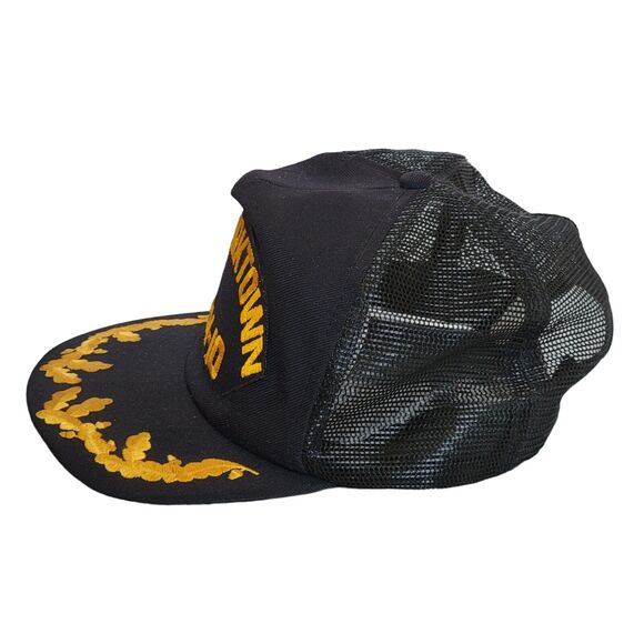 VTG 80s USS Yorktown CV-10 Hat US Navy Blue Gold Leaf Snapback Aircraft Carrier - Picture 5 of 11